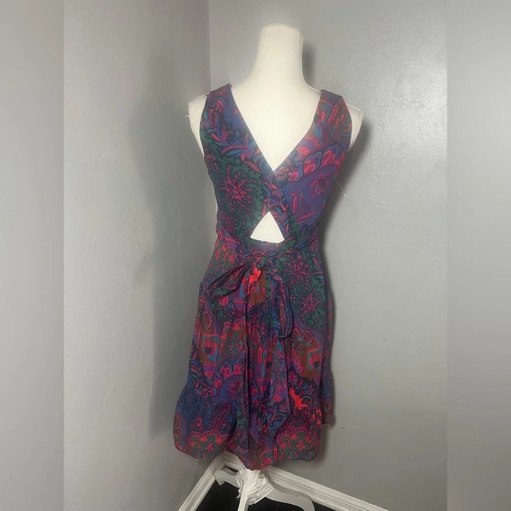 J. Crew Vibrant Purple and Pink Midi Dress size 4